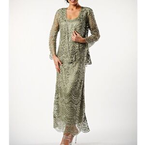 Soulmates Three Piece Silk Evening Gown C1060